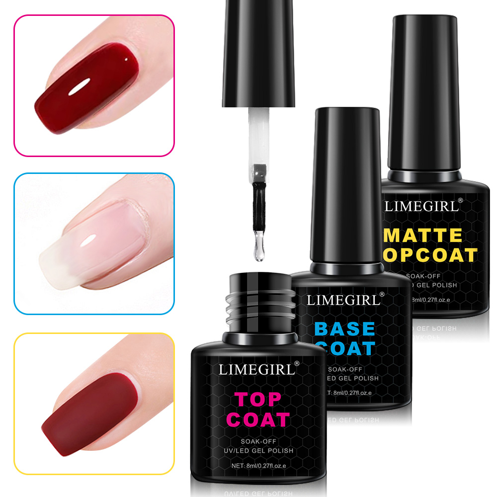 Gel Top Coat - LIMEGIRL 8 ml Soak Off Matte