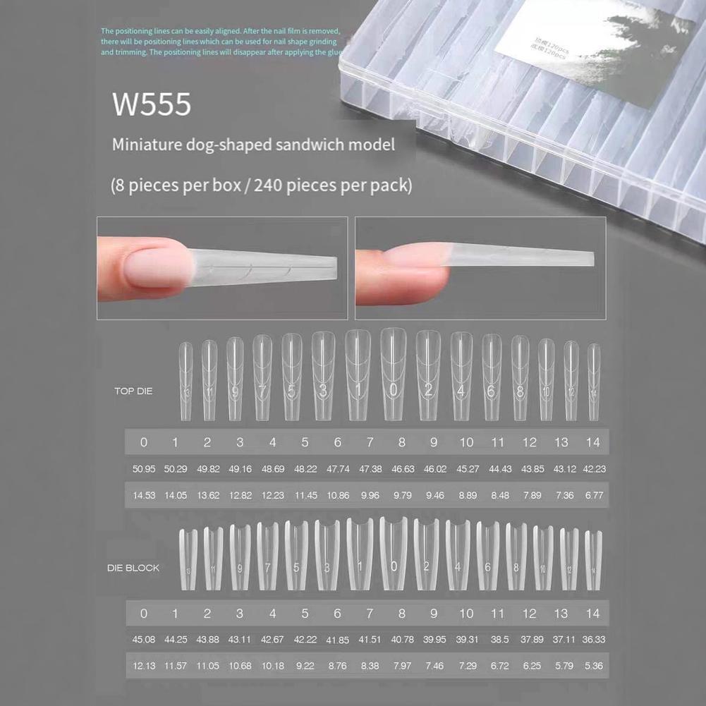 Nail Extension Form - 240PCS Sandwich Dual Nagel Form Form