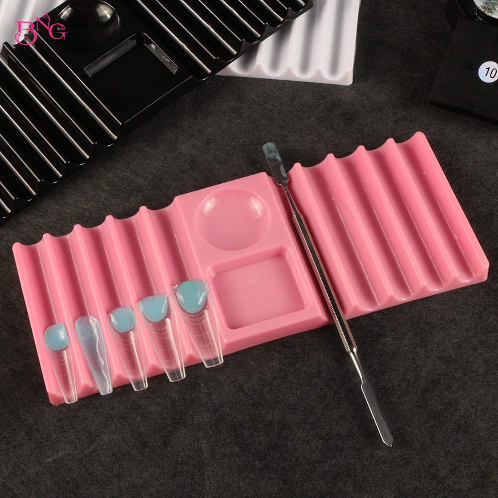 Nail Extension Form - BNG Dual-Form-Halter Kunststoff-Stiftständer für Nagelkunstwerkzeuge Nagelpinsel-Halter