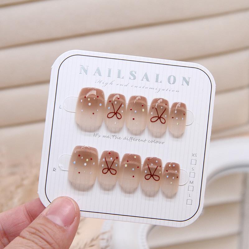 Nail Art Simple - 10 teile/satz Erröten Rosa Farbverlauf Handgemachte