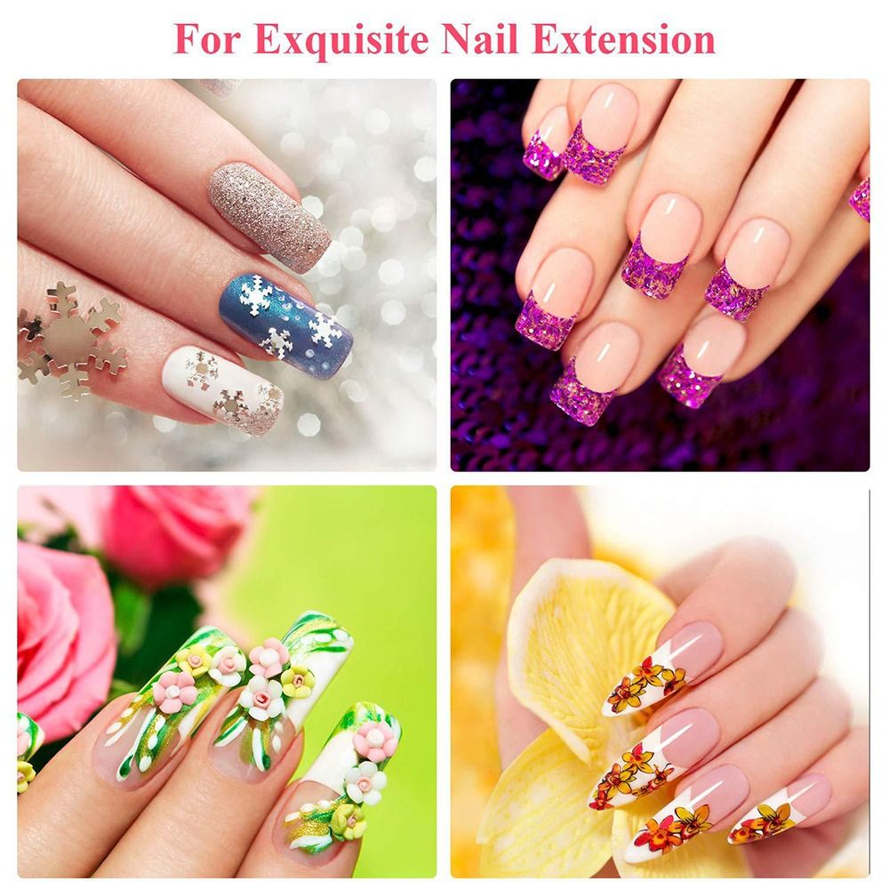 Nail Extension Form - 50 Stück langlebige Vlies-Fiberglas-Nagelverlängerung aus Seide,