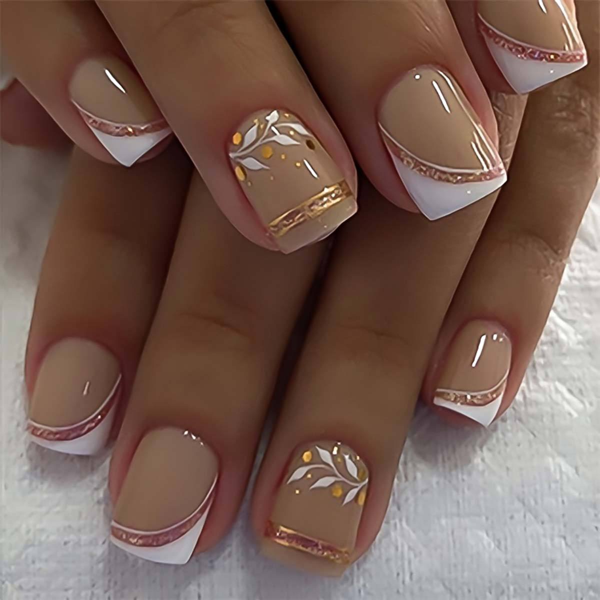 Kurze, quadratische Press-On-N – Nail Art Design Bewertung und Preis