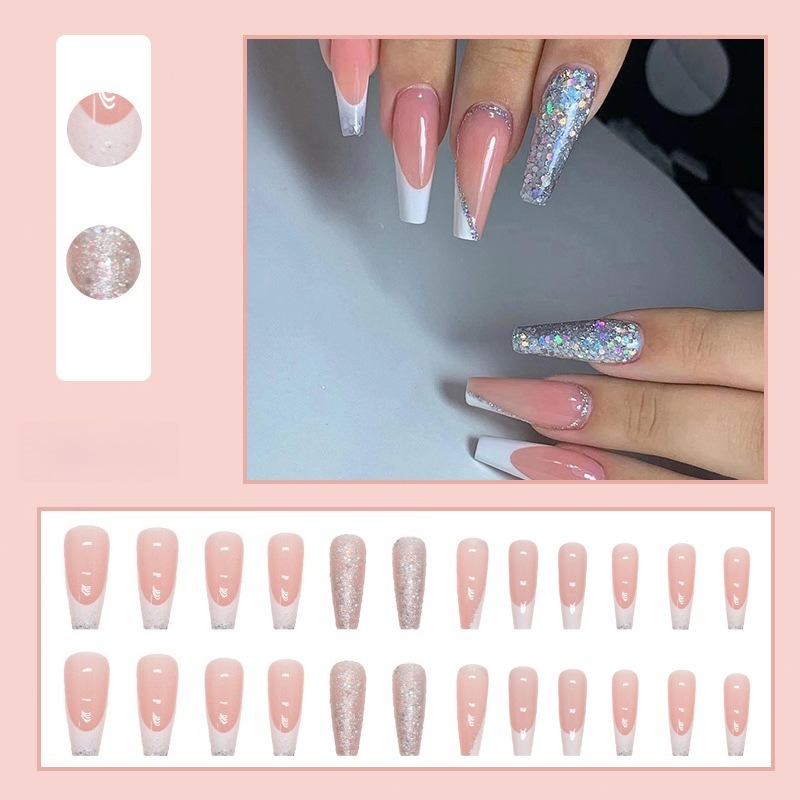 24 Teile/satz Lange Ballett Ge – Nail Art Simple Bewertung und Preis