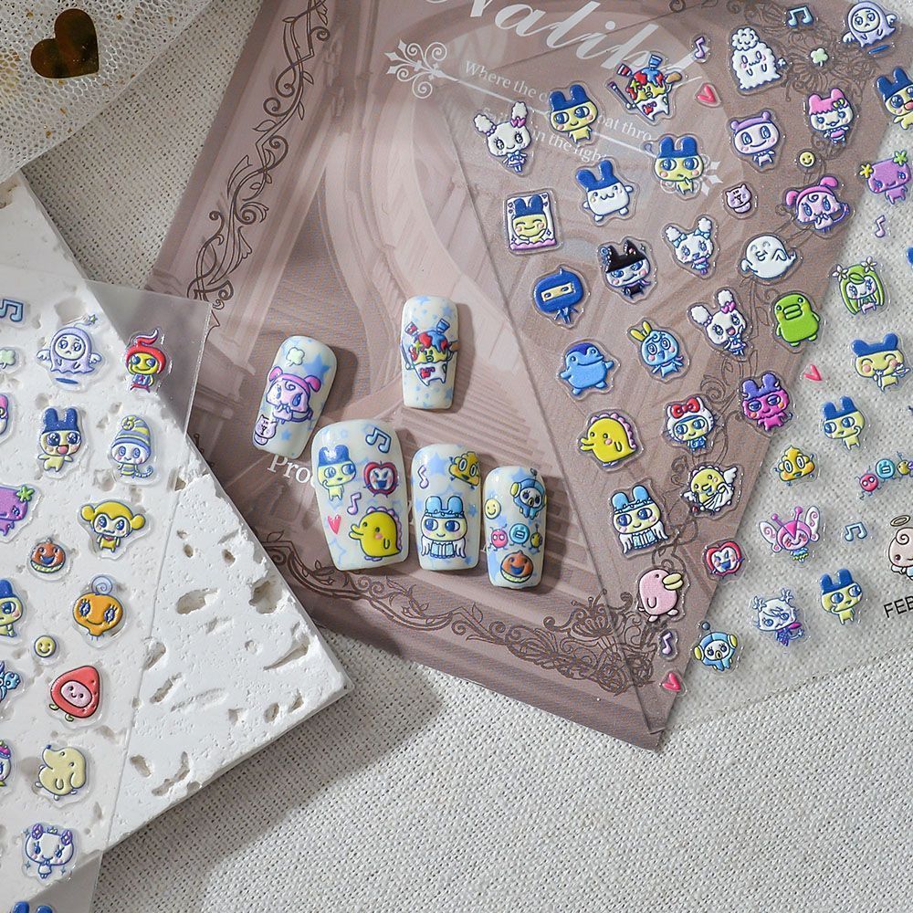 Tamagotchi Cartoon 3D-Reliefau – Nail Art Design Bewertung und Preis