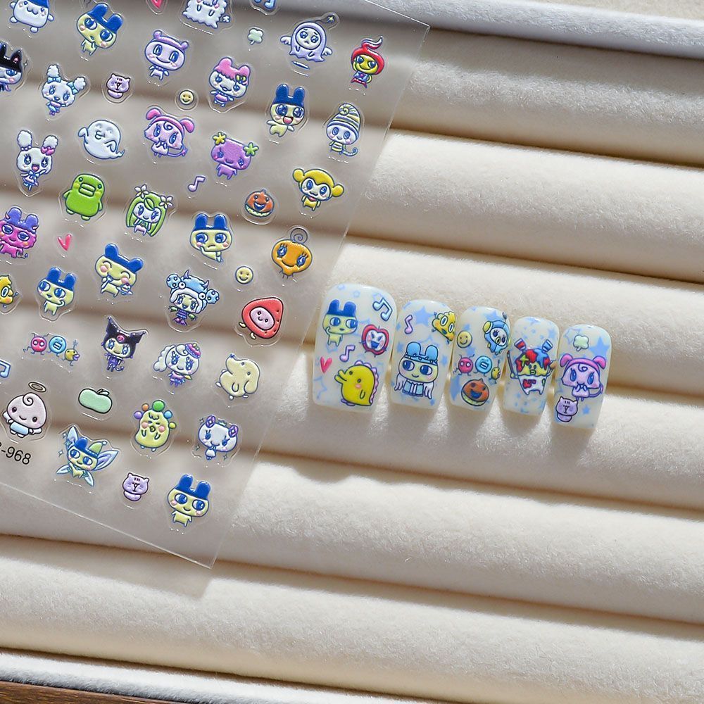 Tamagotchi Cartoon 3D-Reliefau – Nail Art Design Bewertung und Preis