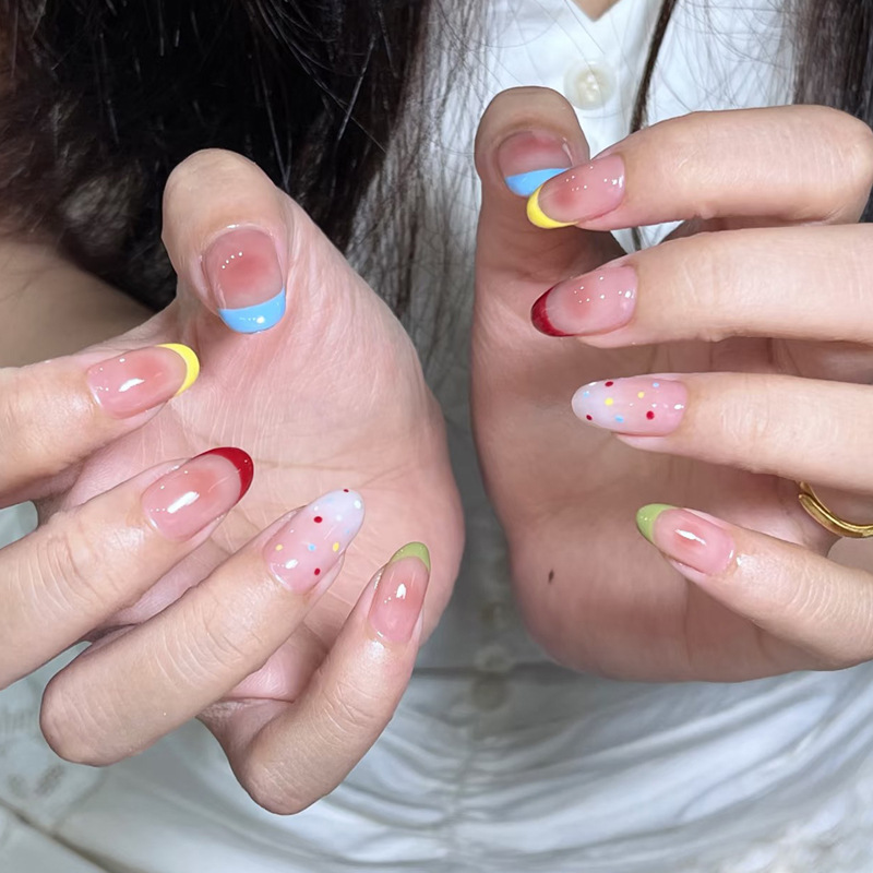 24-teiliges Set Mandel-Kunstnä – Nail Art Simple Bewertung und Preis