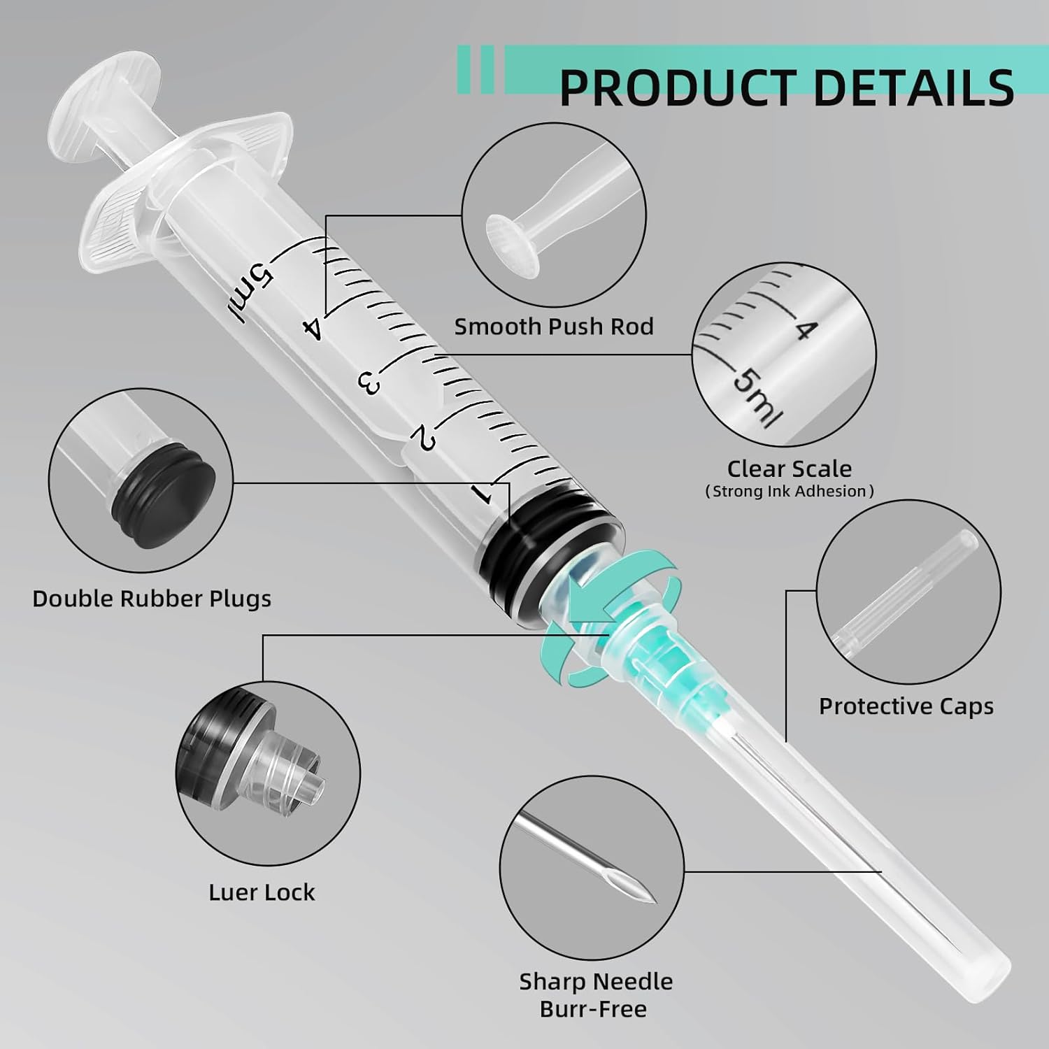 5ml Luer-Lock-Spritze, geeigne – Nail Art Design Bewertung und Preis