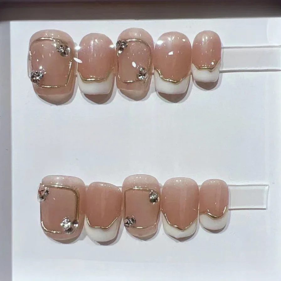 10 Stück kurze quadratische fr – Nail Art Simple Bewertung und Preis