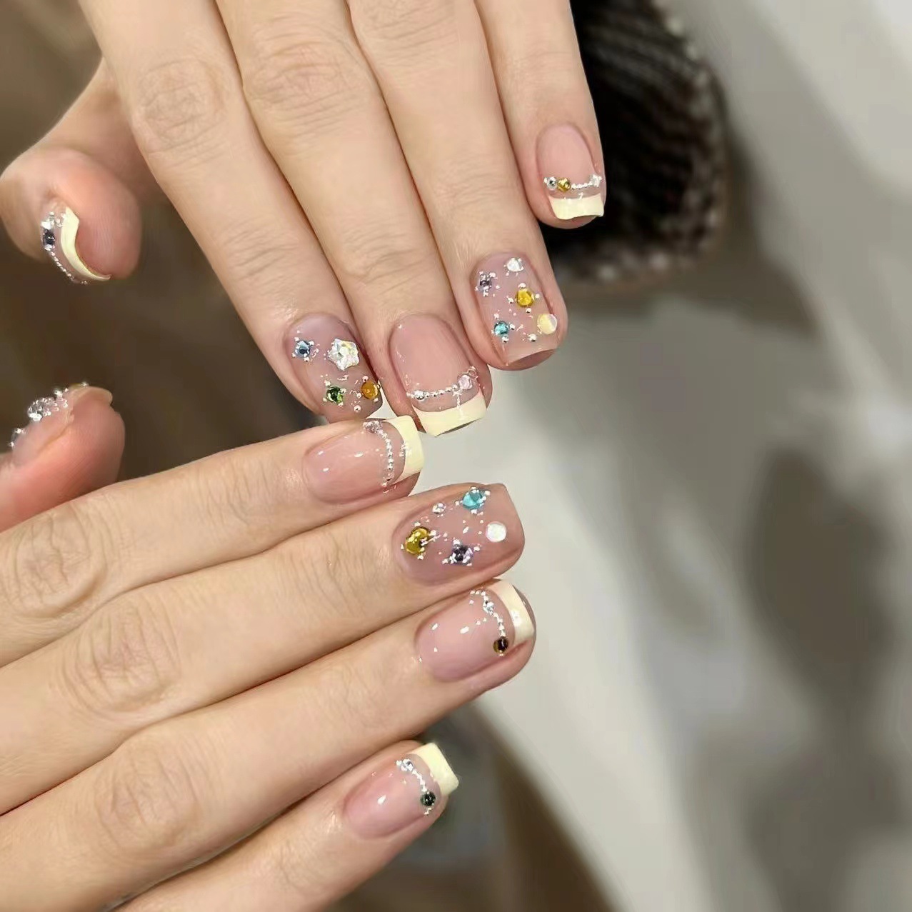 10 Stück kurze quadratische fr – Nail Art Simple Bewertung und Preis