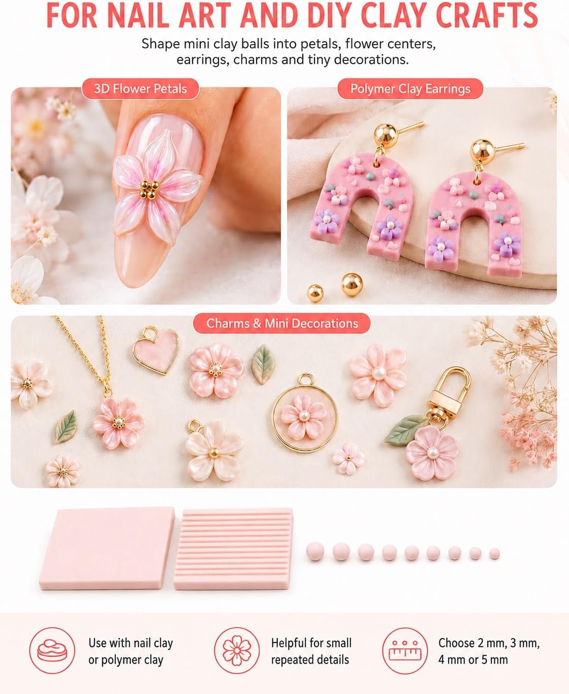 4-teiliges 3D-Druck-Ton-Gel-Ba – Nail Art Design Bewertung und Preis